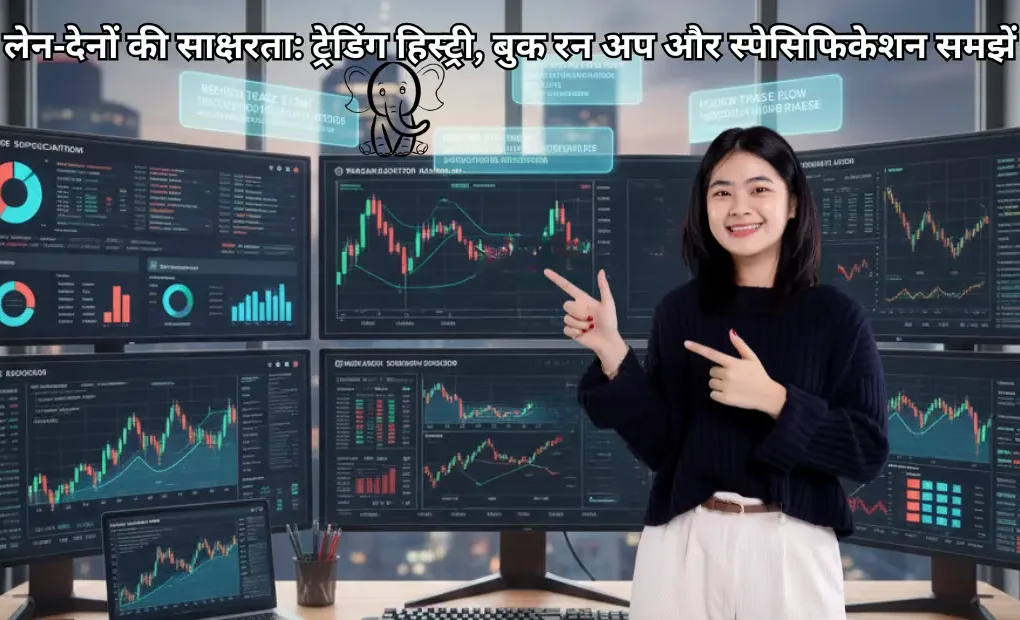 लेन‑देनों की साक्षरता ट्रेडिंग हिस्ट्री, बुक रन अप और स्पेसिफिकेशन समझें