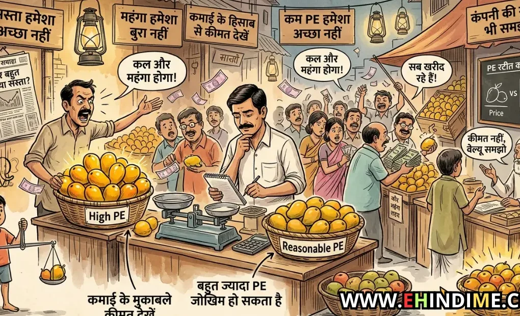 पीई रेशियो (PE Ratio) देखकर शेयर कब खरीदना चाहिए हिंदी में समझें