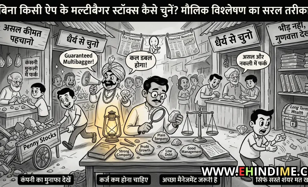 बिना किसी ऐप के मल्टीबैगर स्टॉक्स कैसे चुनें मौलिक विश्लेषण का सरल तरीका