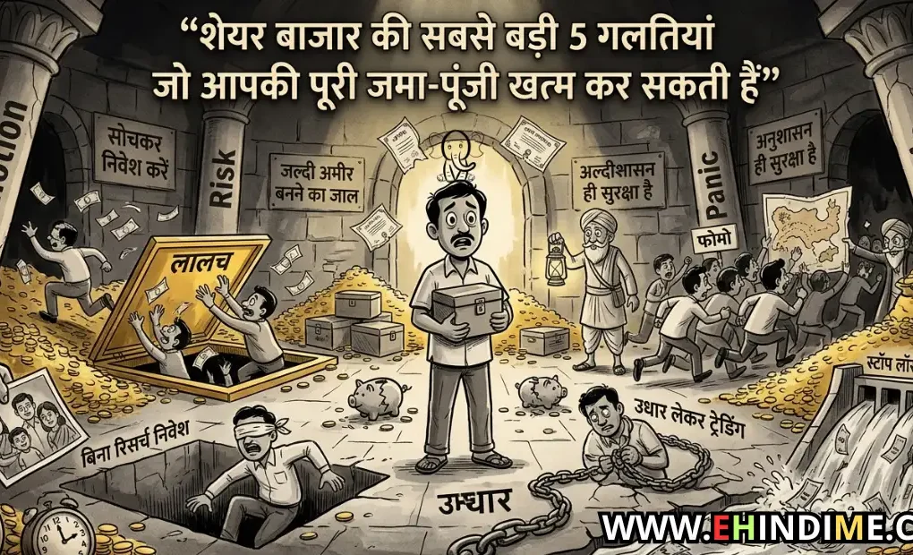 शेयर बाजार की सबसे बड़ी 5 गलतियां जो आपकी पूरी जमा-पूंजी खत्म कर सकती हैं