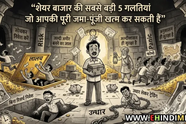 शेयर बाजार की सबसे बड़ी 5 गलतियां जो आपकी पूरी जमा-पूंजी खत्म कर सकती हैं