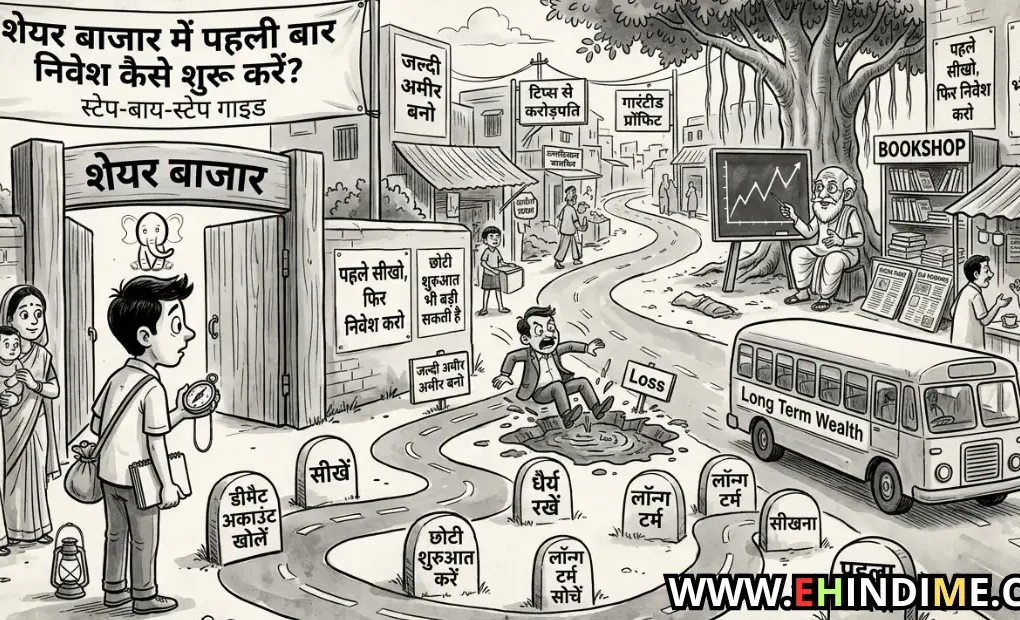 शेयर बाजार में पहली बार निवेश कैसे शुरू करें स्टेप-बाय-स्टेप गाइड
