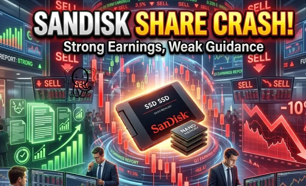 Sandisk शेयर में गिरावट