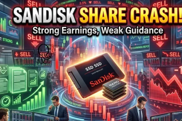 Sandisk शेयर में गिरावट
