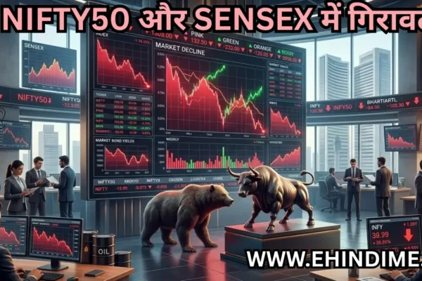 NIFTY50 और SENSEX में गिरावट