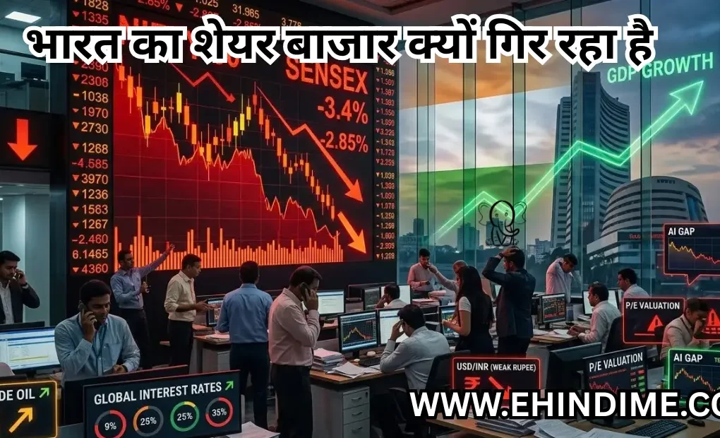 भारत का शेयर बाजार क्यों गिर रहा है