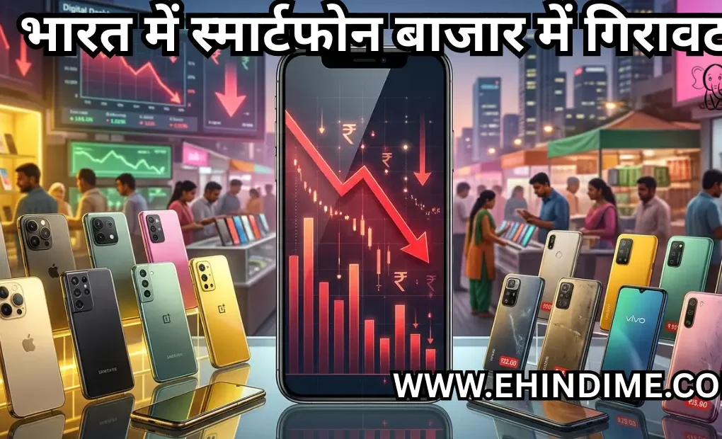 भारत में स्मार्टफोन बाजार में गिरावट